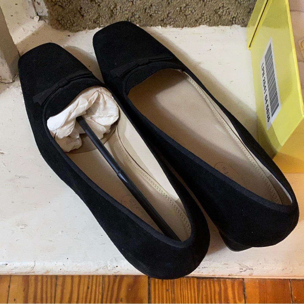 Talbots Abella Black Suede Flats - NWT